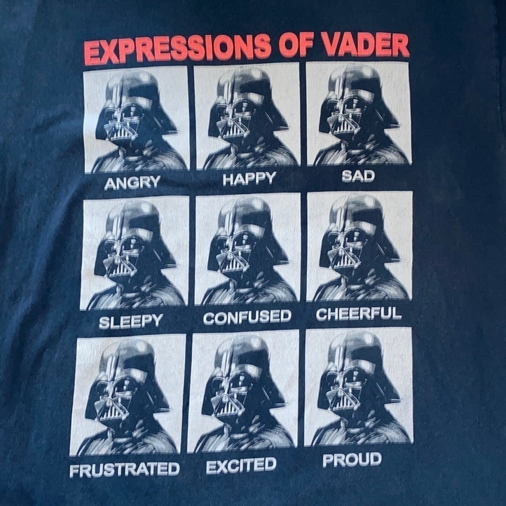 Star Wars Expressions Of Darth Vader Short Sleeve… - image 4